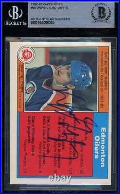 Wayne Gretzky Beckett BAS Signed 1982-83 O-Pee-Chee Leaders Autograph