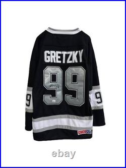 Wayne Gretzky Black Hockey Jersey Autographed Signed COA
