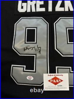 Wayne Gretzky Black Hockey Jersey Autographed Signed COA