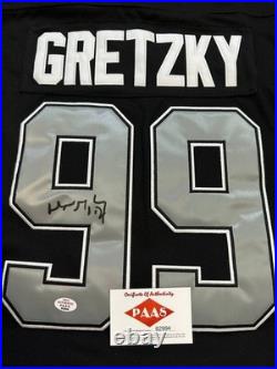 Wayne Gretzky Black Hockey Jersey Autographed Signed COA