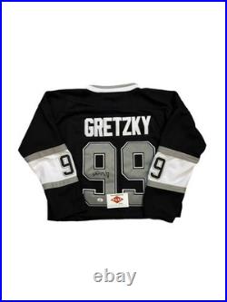 Wayne Gretzky Black Hockey Jersey Autographed Signed COA