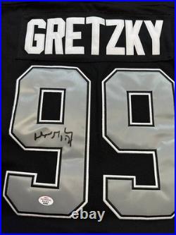 Wayne Gretzky Black Hockey Jersey Autographed Signed COA