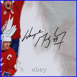 Wayne Gretzky Canada Olympic Team Frmd Signed 36 x 18 Homeland Photo UD