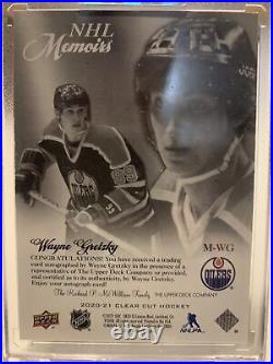 Wayne Gretzky Clear Cut 1/1 NHL Memoirs Gold Legends Oilers