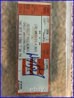 Wayne Gretzky DEBUT LA Kings Ticket Stub Signed Auto PSA 10/6/88 October 6 1988
