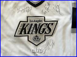 Wayne Gretzky Druce Granato Bob Miller signed autographed Kings CCM jersey (JSA)