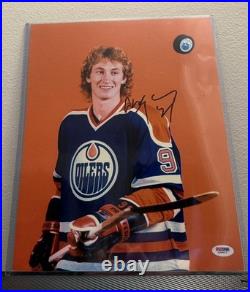 Wayne Gretzky Edmonton Oilers Autographed 11x14 Photo PSA DNA