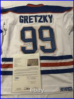 Wayne Gretzky Edmonton Oilers Autographed Jersey With JSA LOA
