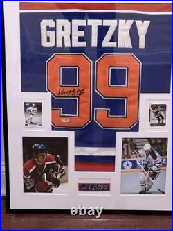 Wayne Gretzky Edmonton Oilers Autographed Signed Framed Jersey WithPSA COA