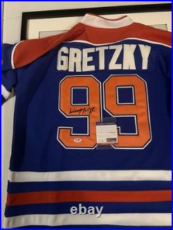 Wayne Gretzky Edmonton Oilers Autographed Signed Framed Jersey WithPSA COA