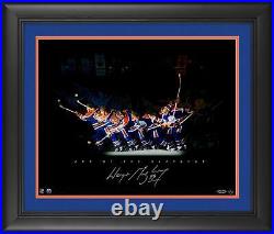 Wayne Gretzky Edmonton Oilers FRMD Signd 16x20 Art of Slap Shot Photo-Upper Deck