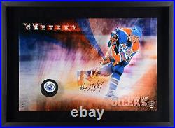 Wayne Gretzky Edmonton Oilers Framed Signed 16 x 24 Breakthrough Photo