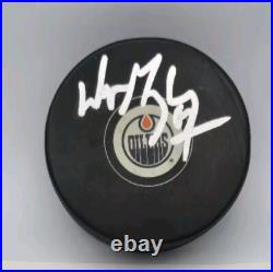 Wayne Gretzky Edmonton Oilers Hof Signed NHL Hockey Puck Jsa