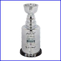 Wayne Gretzky Edmonton Oilers Signed 2' Rep Stanley Cup Trophy Upper Deck