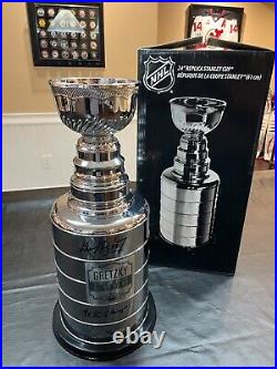 Wayne Gretzky Edmonton Oilers Signed 2' Rep Stanley Cup Trophy Upper Deck