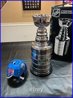 Wayne Gretzky Edmonton Oilers Signed 2' Rep Stanley Cup Trophy Upper Deck