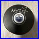 Wayne Gretzky Edmonton Oilers Signed Logo Hockey Puck Autograph with COA