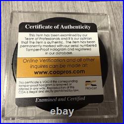 Wayne Gretzky Edmonton Oilers Signed Logo Hockey Puck Autograph with COA