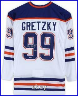Wayne Gretzky Edmonton Oilers Signed White CCM Heroes of Hockey Jersey UD