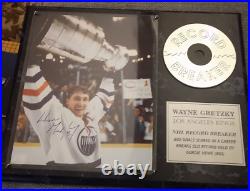 Wayne Gretzky Edmonton Oilers signed LA Kings Goal 802 8x10 photo in plaque LOA