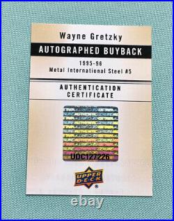 Wayne Gretzky Fleer Retro 1995 Metal Buyback Signed Autograph #1/1 BGS 9 AUTO 10