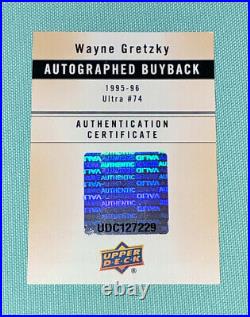 Wayne Gretzky Fleer Retro 1995 Ultra Buyback Signed Autograph #1/1 BGS AUTO 10