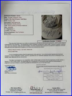 Wayne Gretzky & Friends Multi-Signed Golf Cap Gretzky, Sakic, Hull, Weir JSA L