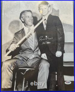 Wayne Gretzky & Gordie Howe Autographed 11x14 with PSA/DNA Full Letter Legends