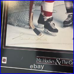 Wayne Gretzky Gordie Howe Signed Nike Print Mr Hockey & The Great One 21/99 Jsa
