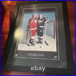 Wayne Gretzky Gordie Howe Signed Nike Print Mr Hockey & The Great One 21/99 Jsa