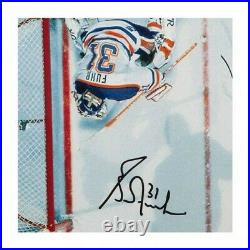 Wayne Gretzky Grant Fuhr Signed Autographed 16X20 Photo Aerial Assault /75 UDA