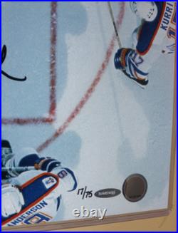 Wayne Gretzky & Grant Fuhr Upper Deck Aerial Assault Signed 16x20 Auto #d/75 Uda
