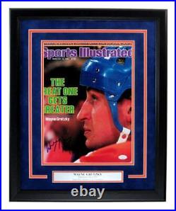 Wayne Gretzky HOF Autographed 11x14 Sports Illustrated Photo Oilers Framed JSA