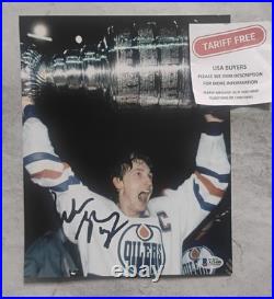 Wayne Gretzky Hand Signed 8x10 Photo BAS COA Edmonton Oilers