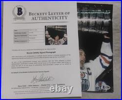 Wayne Gretzky Hand Signed 8x10 Photo BAS COA Edmonton Oilers