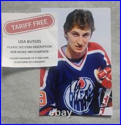Wayne Gretzky Hand Signed Autograph 4x6 Photo COA Edmonton Oilers