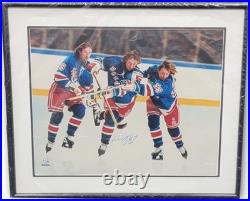 Wayne Gretzky Hand Signed Autographed 16X20 Photo New York Rangers Framed UDA