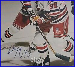 Wayne Gretzky Hof Signed Autographed 8x10 New York Rangers NHL Photo No Coa