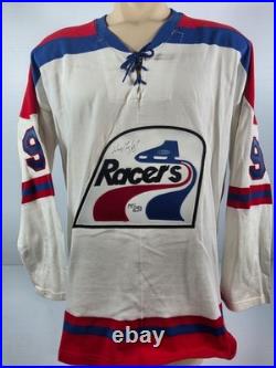 Wayne Gretzky Indianapolis Racers WHA Signed Hockey Jersey! UPPER Deck (UDA)