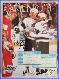 Wayne Gretzky JSA Auto / Autographed Game Program 2 Ticket Stubs & Score Card Wayne Gretzky JSA Auto / Autographed Game Program 2 Ticket Stubs & Score Card