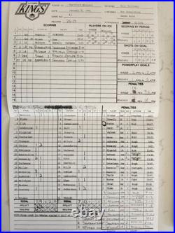 Wayne Gretzky JSA Auto / Autographed Game Program 2 Ticket Stubs & Score Card