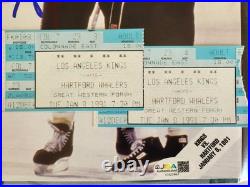 Wayne Gretzky JSA Auto / Autographed Game Program 2 Ticket Stubs & Score Card