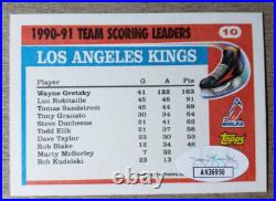 Wayne Gretzky JSA Certified Auto 1991 Topps Signed Hockey Card Kings Autograph