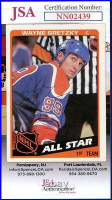 Wayne Gretzky JSA Coa Vintage Signed 1984 Topps Autograph