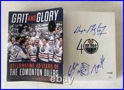 Wayne Gretzky, Jari Kurri, Marty McSorley, Esa Tikkanen Signed Oilers Book JSA