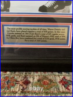 Wayne Gretzky Jari Kurri Signed 16x20 Photo WG Authentic #190/199 Framed