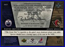 Wayne Gretzky, Jason Spezza-02/03 Ud Rookie Dual Auto/autograph Rare & Mint