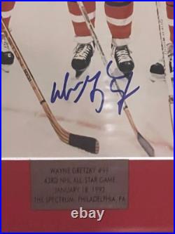 Wayne Gretzky Kings 1992 NHL All-Star Game Autographed Framed Photo withJSA COA