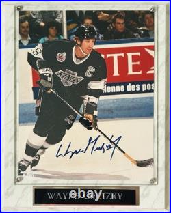 Wayne Gretzky Kings Signed 8x10 on a Plaque- Bold Signature Authentic Autograph