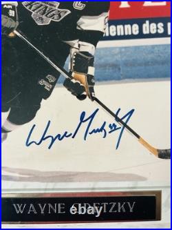 Wayne Gretzky Kings Signed 8x10 on a Plaque- Bold Signature Authentic Autograph